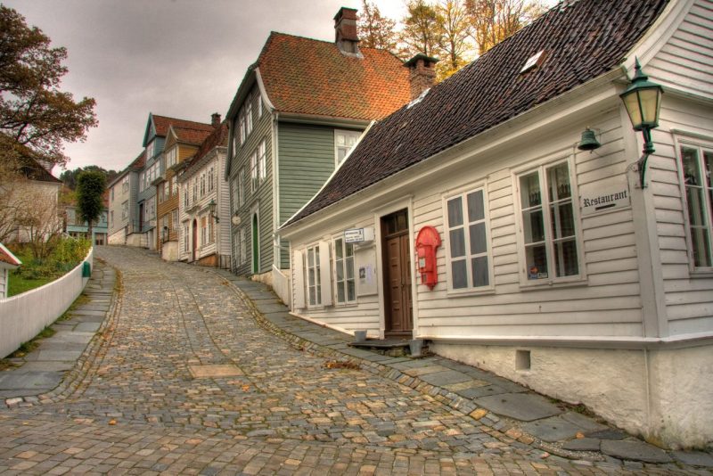 Gamle, het oude stadsgedeelte in Bergen