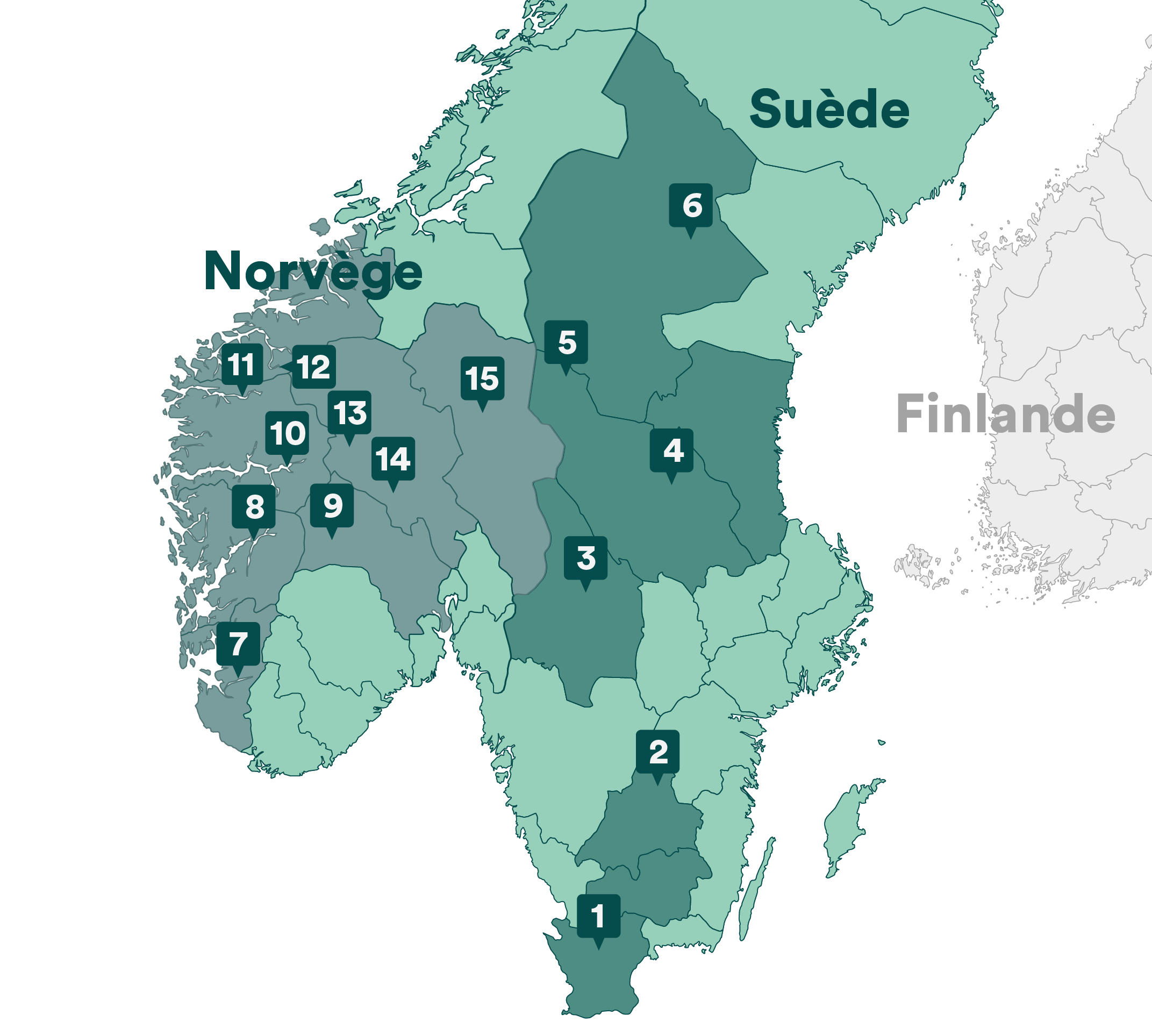 Vakantiehuizen in Scandinavie regio