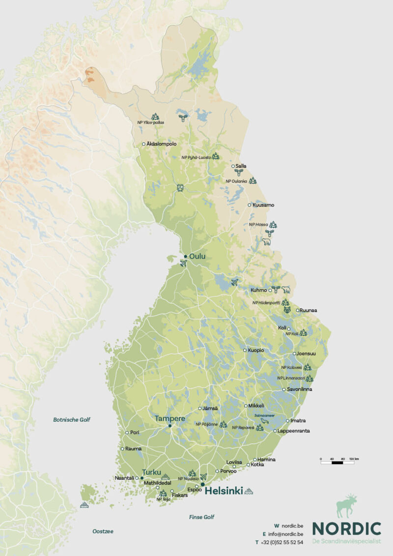 Overzichtskaart Finland