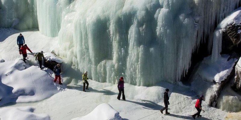 ijsklimmen in Lapland met Nordic